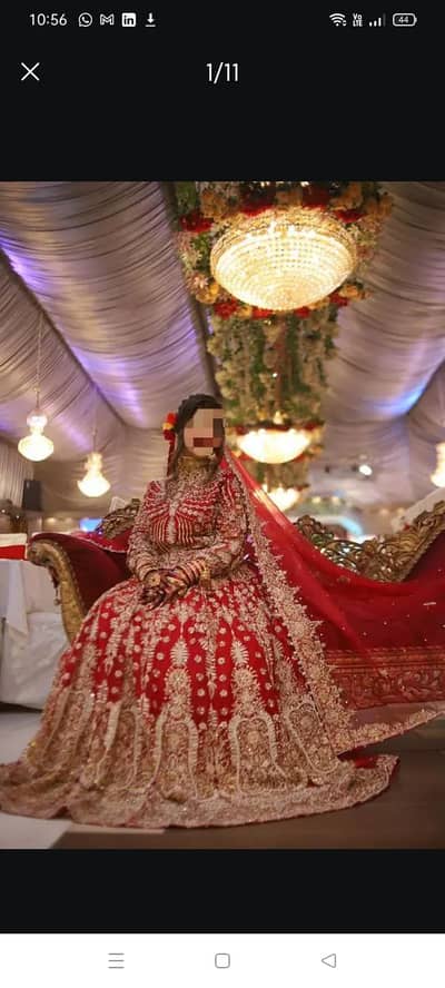 red bridal dress /  bridal sharara / lehenga / barat dress