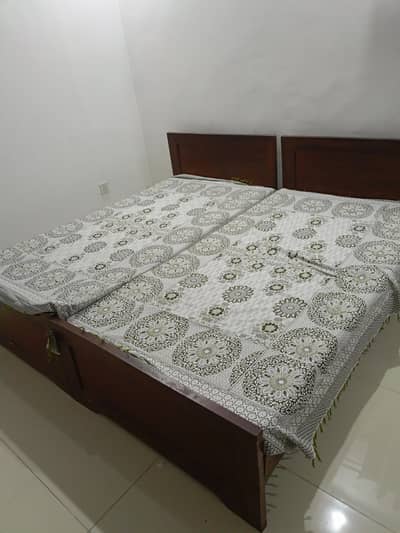 2 Single Bed With New Mattress