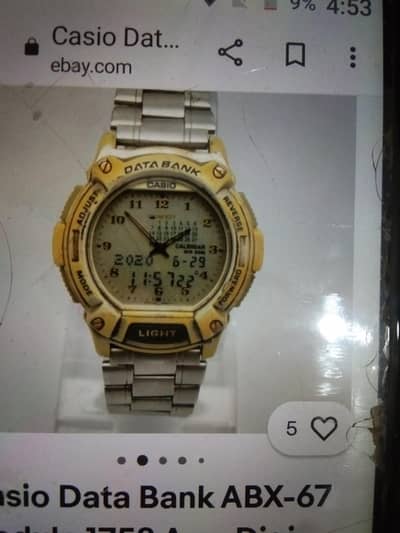 vintage Casio data bank watch