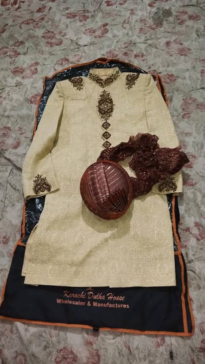 Sherwani with qulla Brand karachi Dulha House