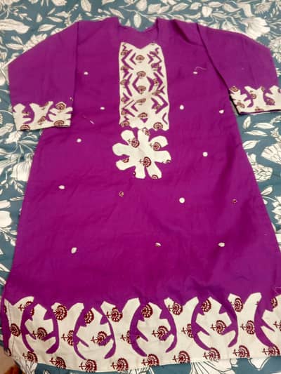 applique work design kurti for baby girl