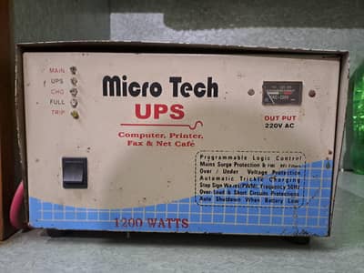Micro Tech UPS 1200 watts slightly Used.