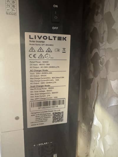 Livoltek 6200W Hybrid Inverter Full Warranty