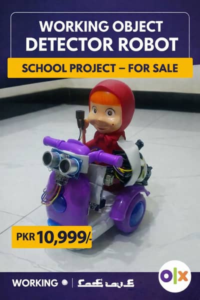 School Project Object Detector Robot – Working Condition