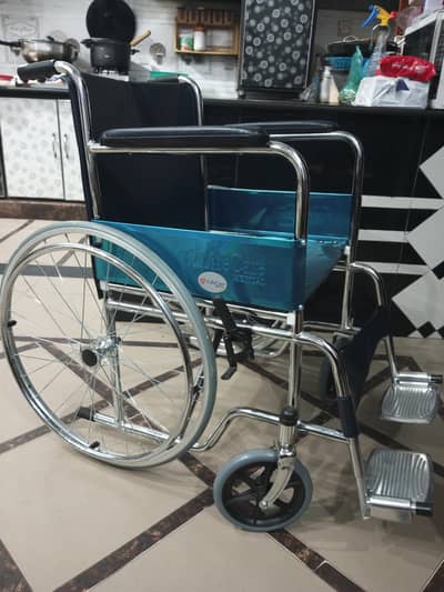 wheelchair (1 month used), stainless steel material