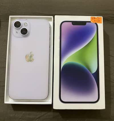 iPhone 14 Purple 128GB JV | 94% Battery | With Box | Neat & Clean