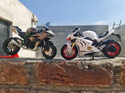 Metal Bike Model Bike Kawasaki Ninja H2R and Ducati