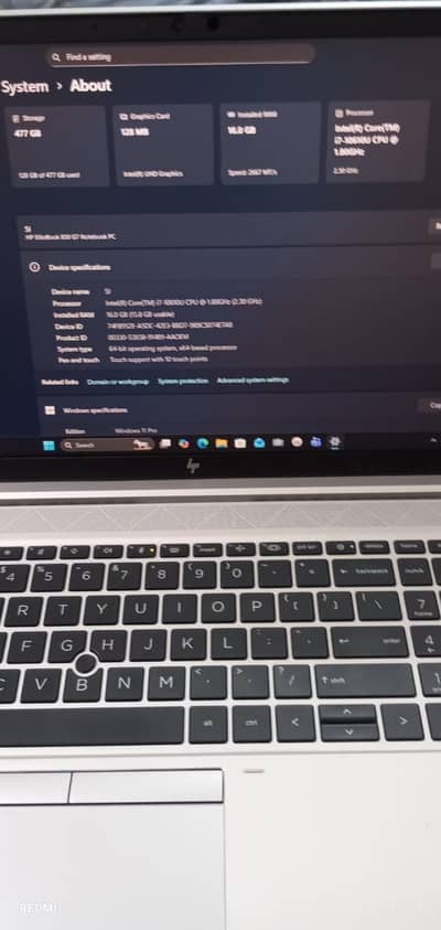 HP EliteBook 850 G7 - Comet Lake - 10th Gen Core i7 - 15.6' IPS FHD