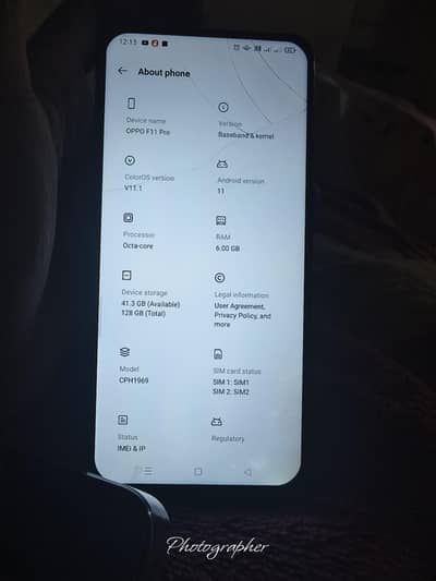 Oppo f11 pro for sell 6/128