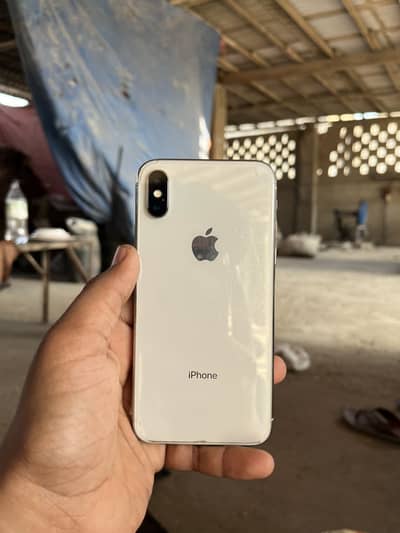 (64GB) (IPHONE X PTA APPROVED) (10/9.5) with original 10w charge