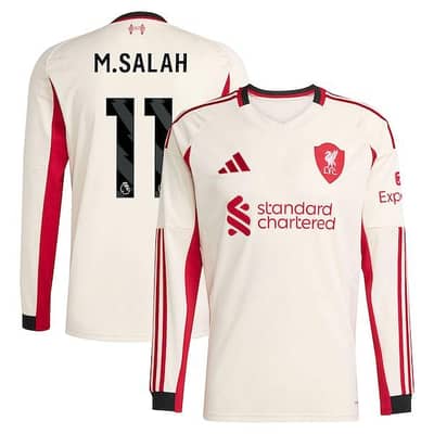 Mohamed Salah White Liverpool Jersey