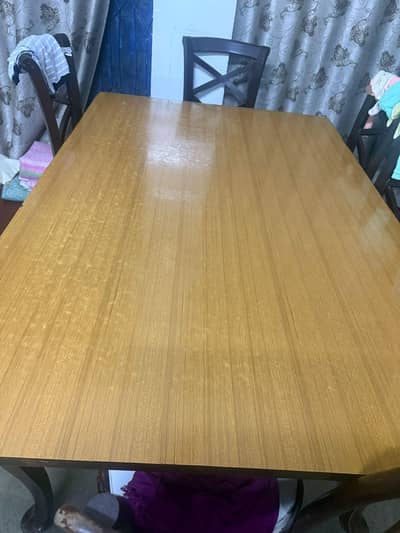 big table and six chair