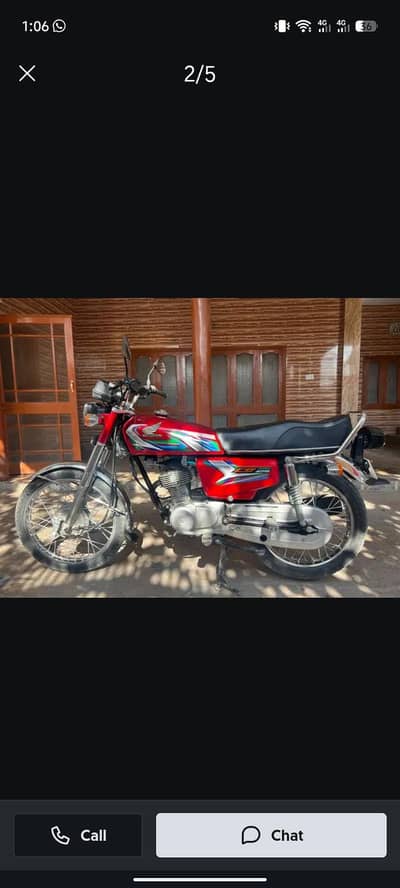 honda 125 2023 model red color