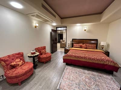 Three bedroom 2100 sqft Spacious Apartments fully furnished available for rent in Silver Oaks Apartments F-10 Islamabad