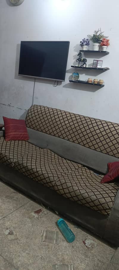 3 seater pure wooden sofa