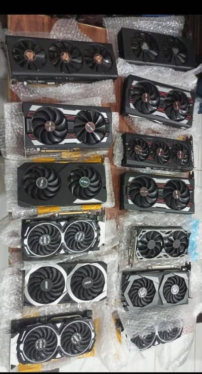 RX 580 RX 5600xt GTX 1660S RTX 2070 Mix GPU available