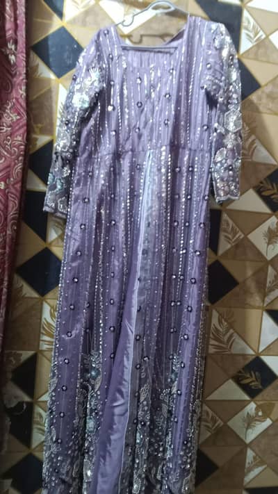 Lavender Pearl & Zari Embroidered Maxi”