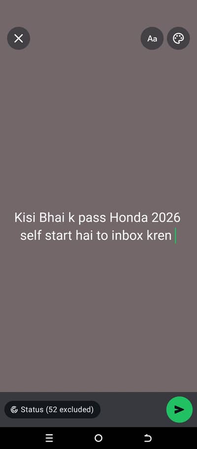 Need Honda 2026 Self start Kisi k pass hai inbox kren