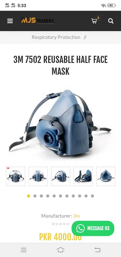 3M silicon Mask, Half face respirator mask