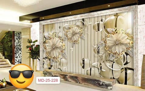 3D Wall Paper Wallpanels Wpc Panels Wood floor Blinds Marblr sheets