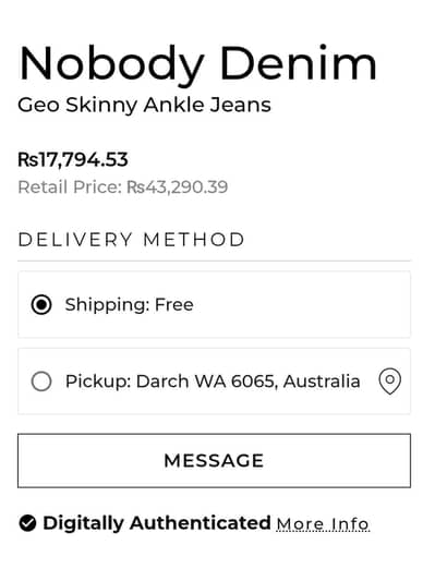 Geo skinny ankle Jeans