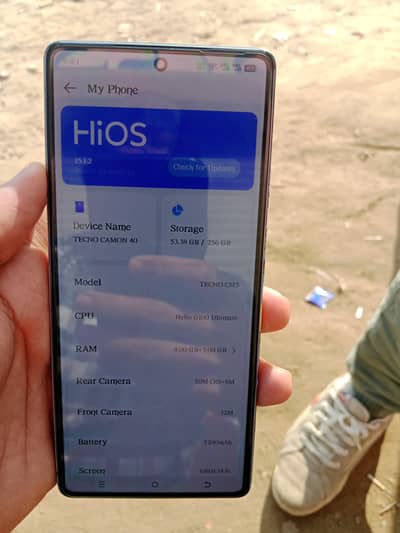 Tecno camon 40 simple in 2 month warranty neat condition