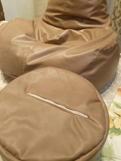 leather bean bag set
