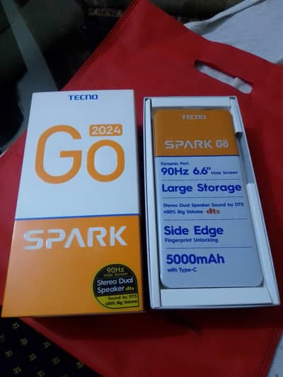 Tecno spark Go 2024 2+2 4/64 GB just Box open full warranty Brand New.