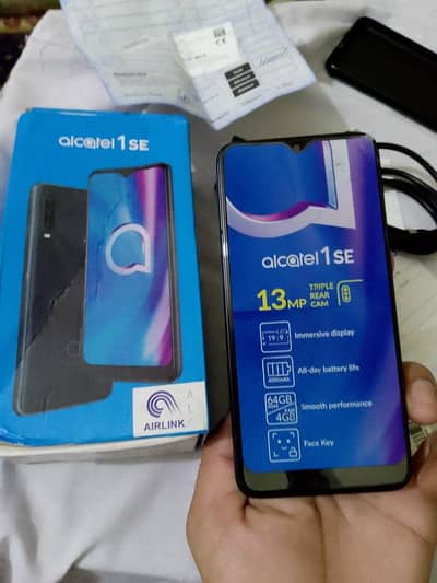 Alcatel 1se 4/64 GB Good condition complete Box PTA officel Approved