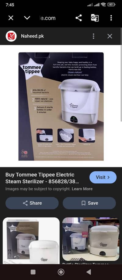 Tommie Tippie Electric Steam Steriliser