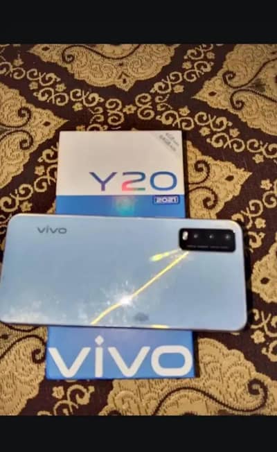 vivo y20     4/64 with box. charger . cover