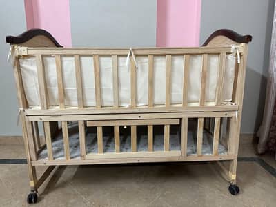 Baby Wooden Cot Slightly Used