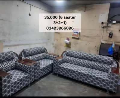 Stylish Six Seater - (3+2+1) Sofa Sets  Different COLORS And DESIGNS