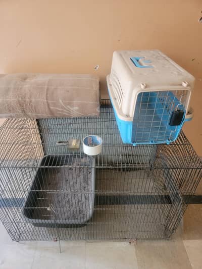 Cat Cage, Litter Box & Jetbox