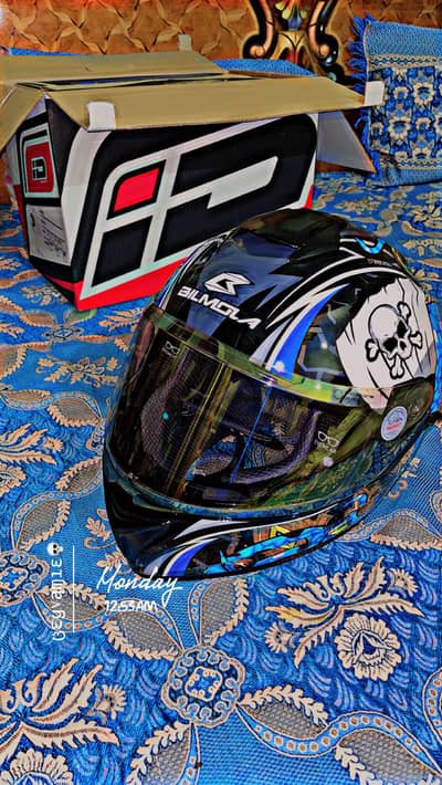 bilmola helmet octo king blue edition