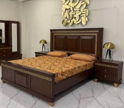 wooden bed set, king size bed set, sheesham wood bed set, furniture