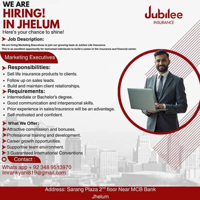 Sales executives and Team managers for our Company