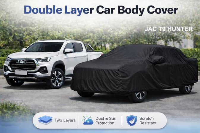 Double Layer Waterproof Car Body Cover for JAC T9 Hunter | Dustproof | Heat & UV Protection