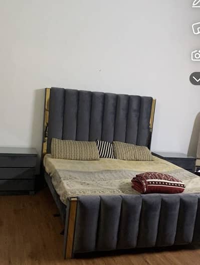 King size wooden bed