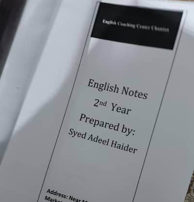 English Notes 2nd Year