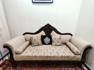 Solid Sheesham Wood Sofa Set + Dewan – Chinioti Style