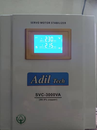 ​Digital Servo Motor Stabilizer 3000VA (99.9% Pure Copper) - Brand New