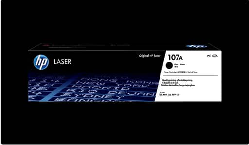HP 107A Laser Toner Cartridge, black,]