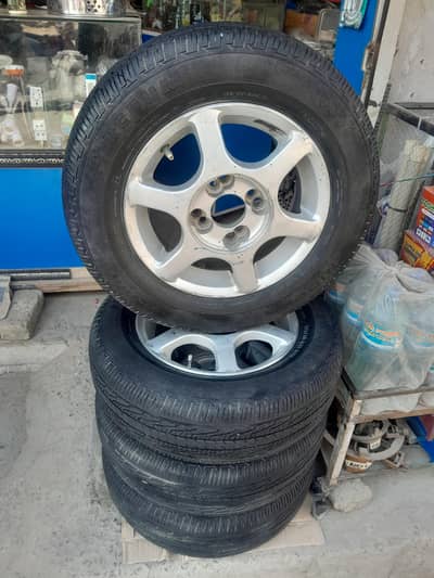 Japanese Alloy Rims [13 inch] with tyres for sale