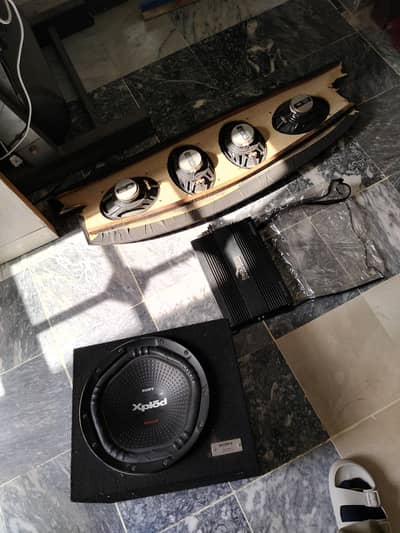 Original Sony subwoofer | original Sony speakers  | 4 channel AMP