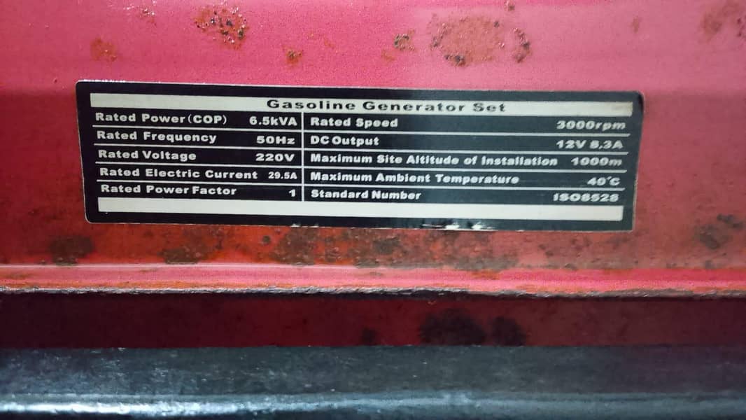 Generator 6.5kva 2