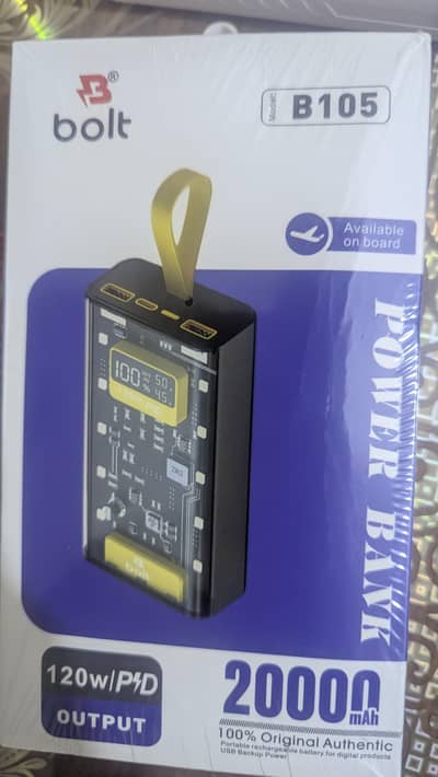 Bolt B 105 Power Bank 20,000 mAh Super Fast Charging