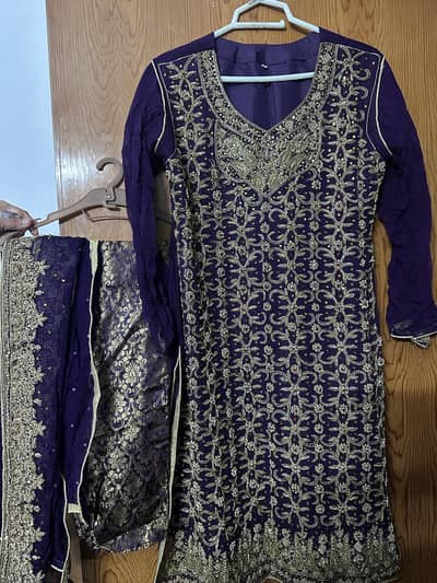 3 piece chiffon fancy dress