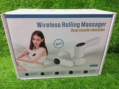 Wireless Rolling Massager 5 in 1 Deep Muscle Vibrating Massager Relax