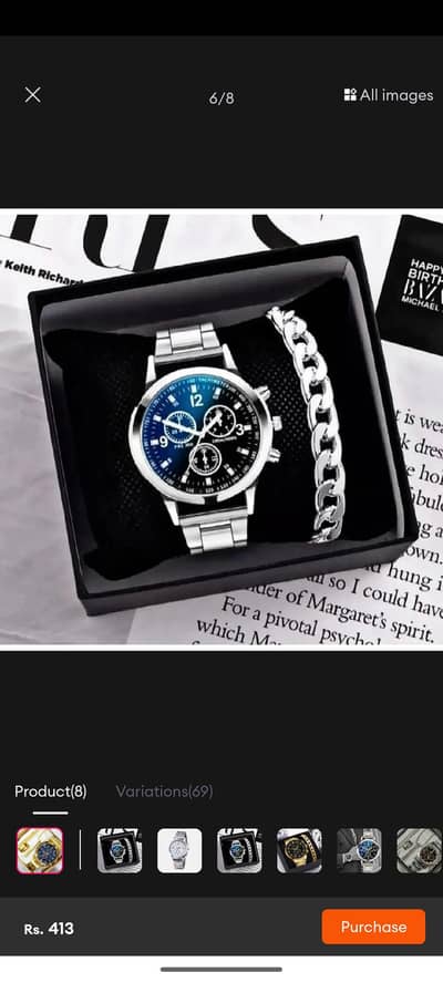 gold and silver watch